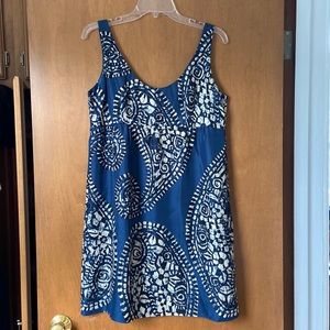 Michael Kors blue empire waist silk dress